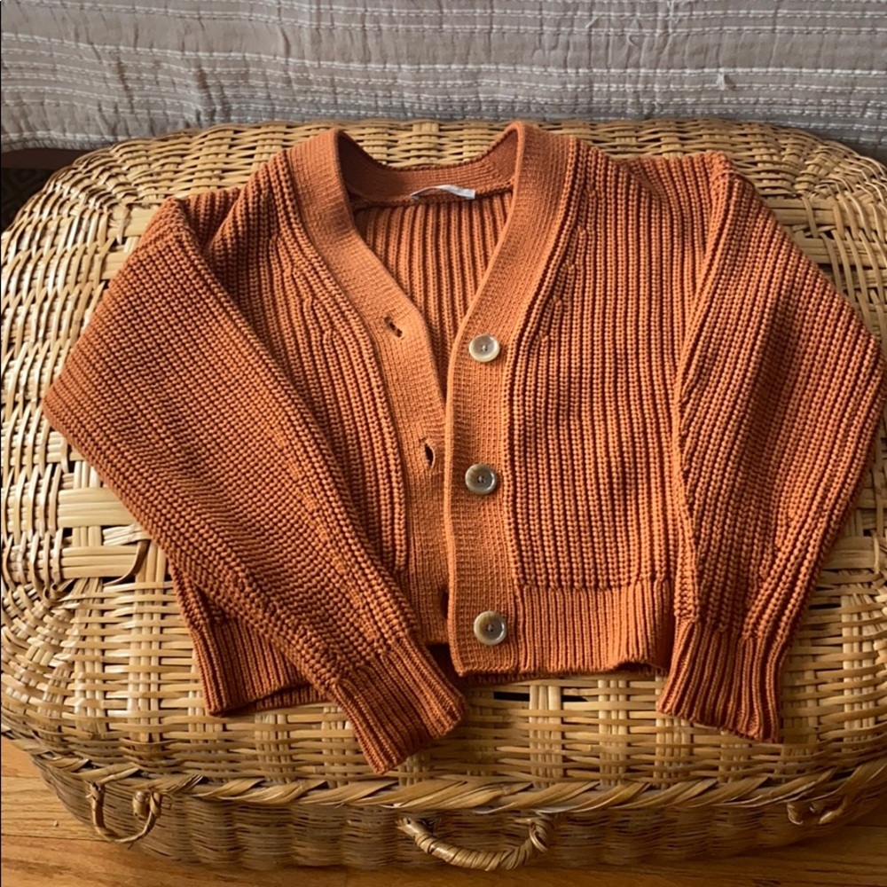 Everlane Texture Cotton Crop Cardigan